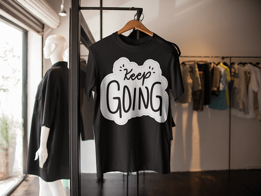 Keep Going Black Unisex T-Shirt product image (2)