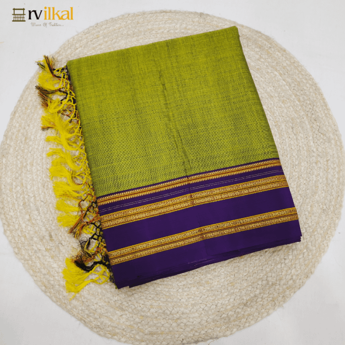 Green Blue Gayatri Handloom Ilkal Saree product image (2)