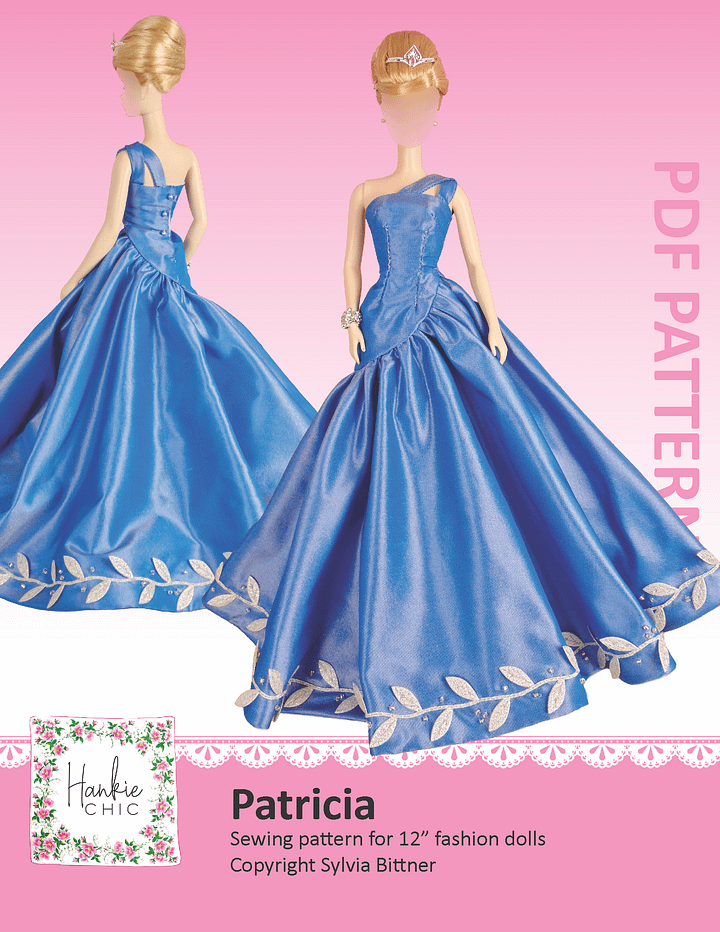 Patricia sewing pattern for 12" fashion dolls product image (1)