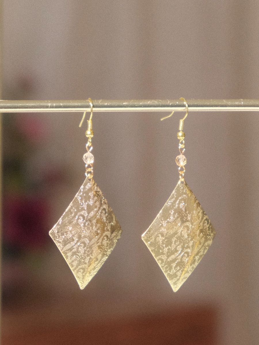 Golden diamond - Citrine earrings product image (3)
