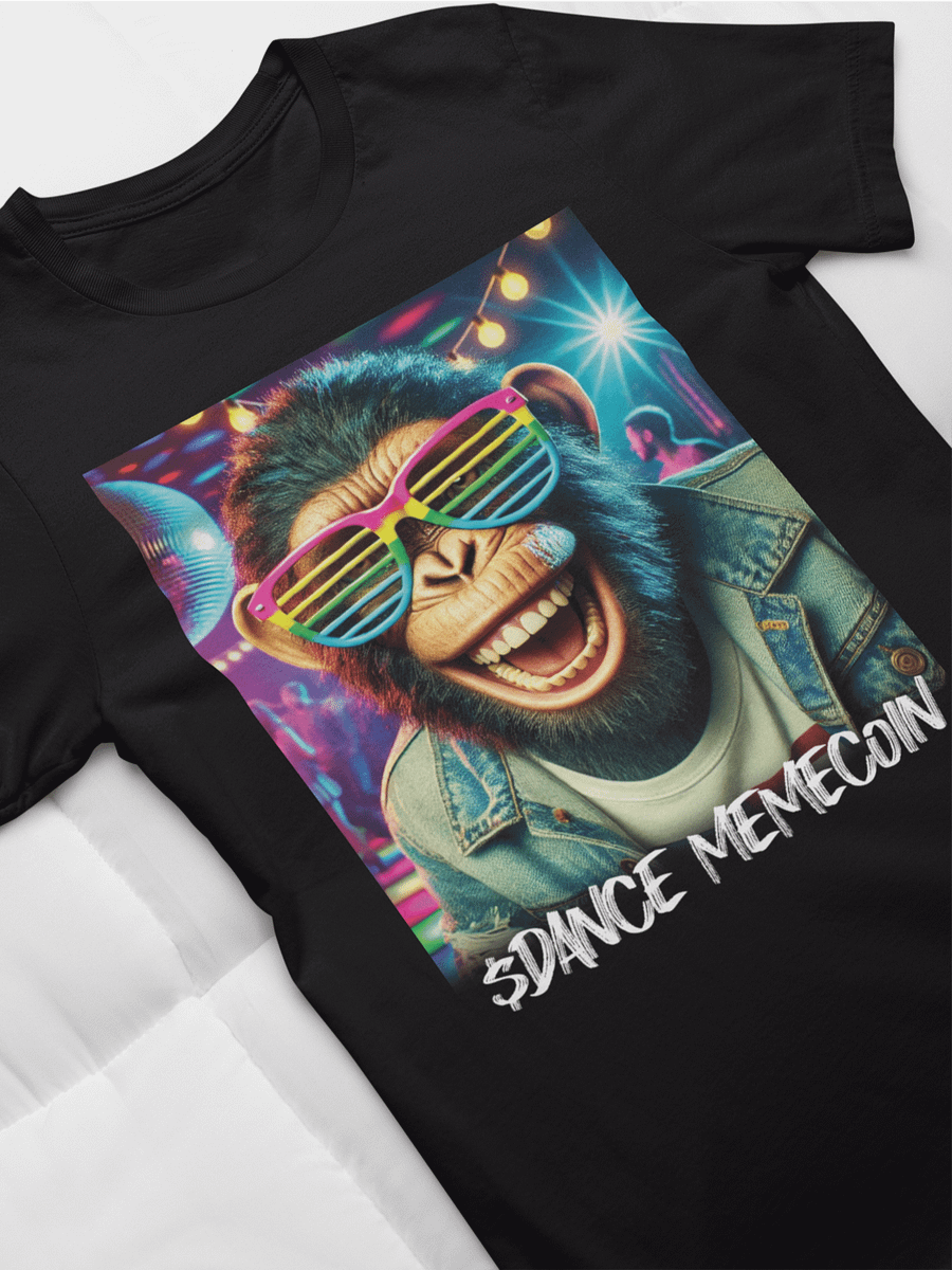 FUNKY MONKEY - DANCE MEMECOIN - PREMIUM TEE - BLACK product image (1)