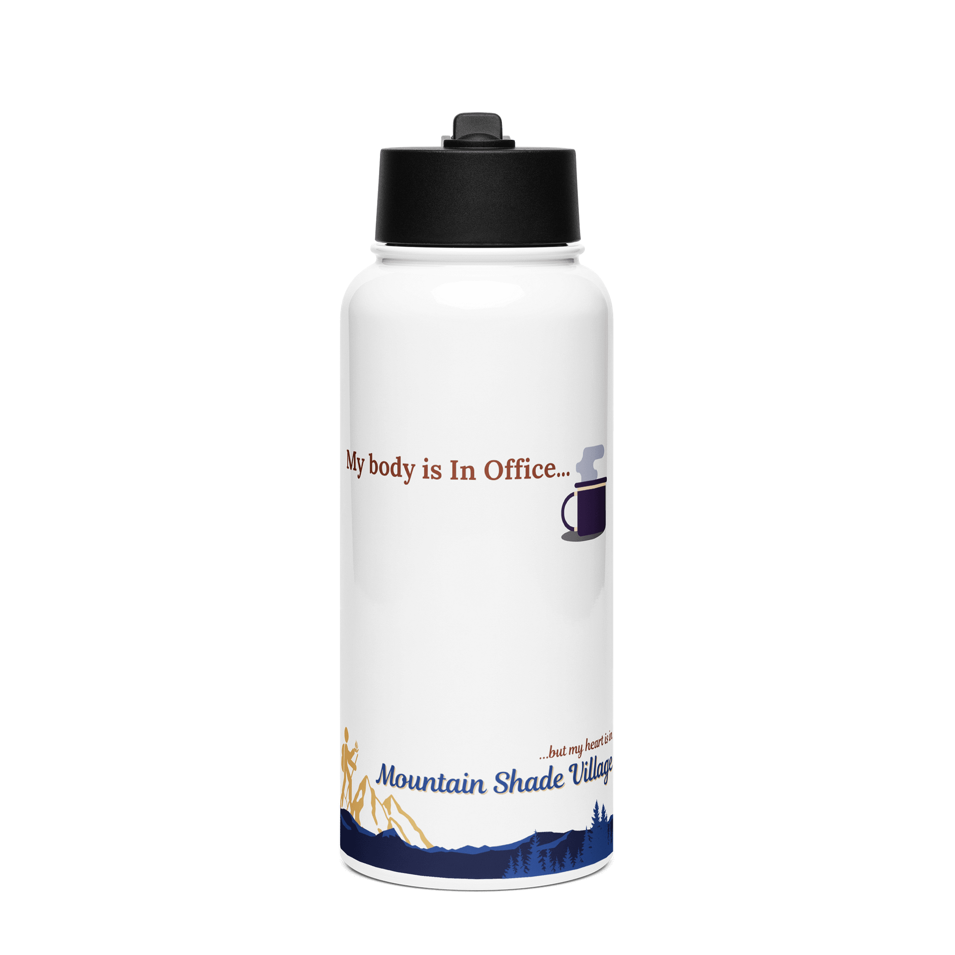 My Body is In Office Stainless Steel Water Bottle product image (1)