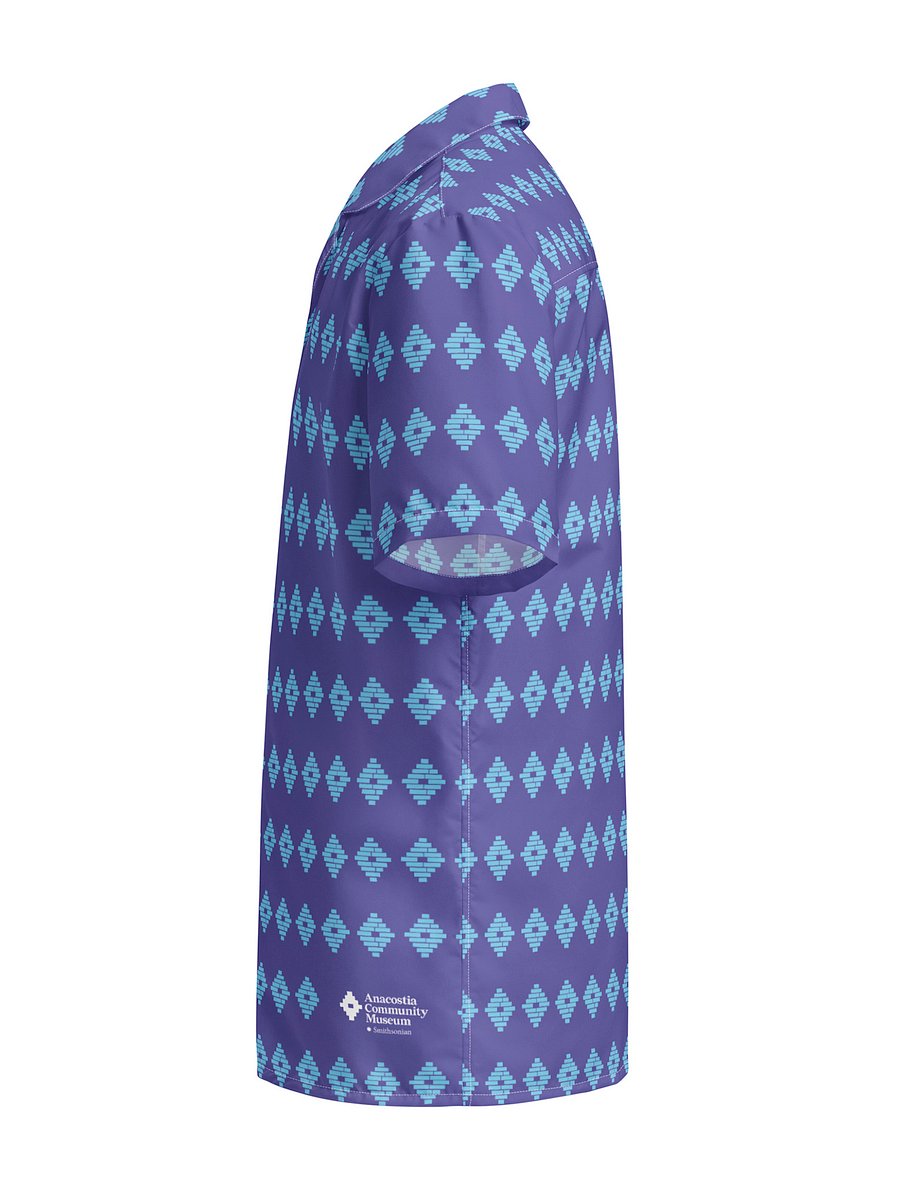Anacostia Community Museum Button-Up Shirt (Purple/Blue) Image 4