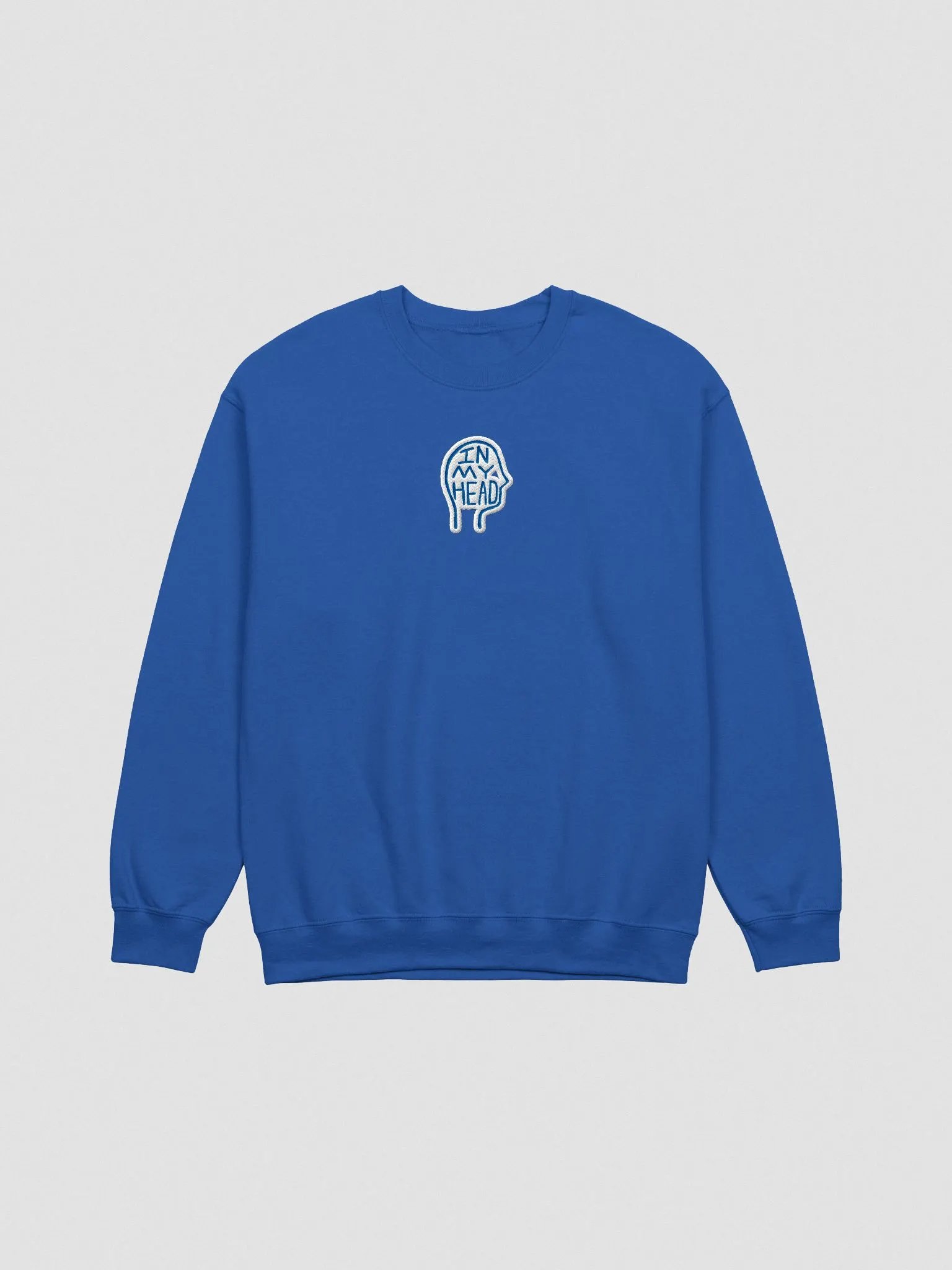 In My Head embroidered crewneck (royal bubble design) product image (5)