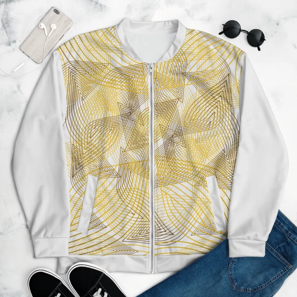 Jacket with golden lines and leaf design product image (5)
