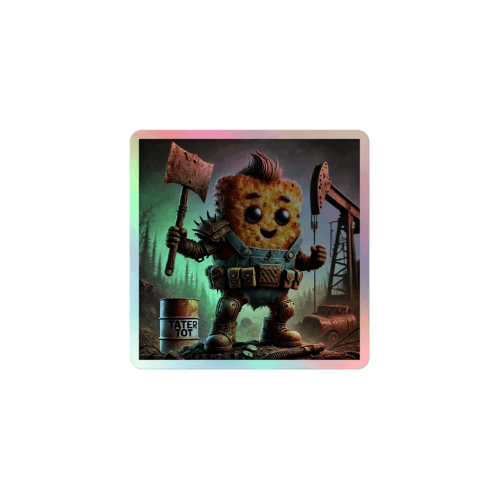 Rusty Tater Tot Holographic Sticker product image (1)