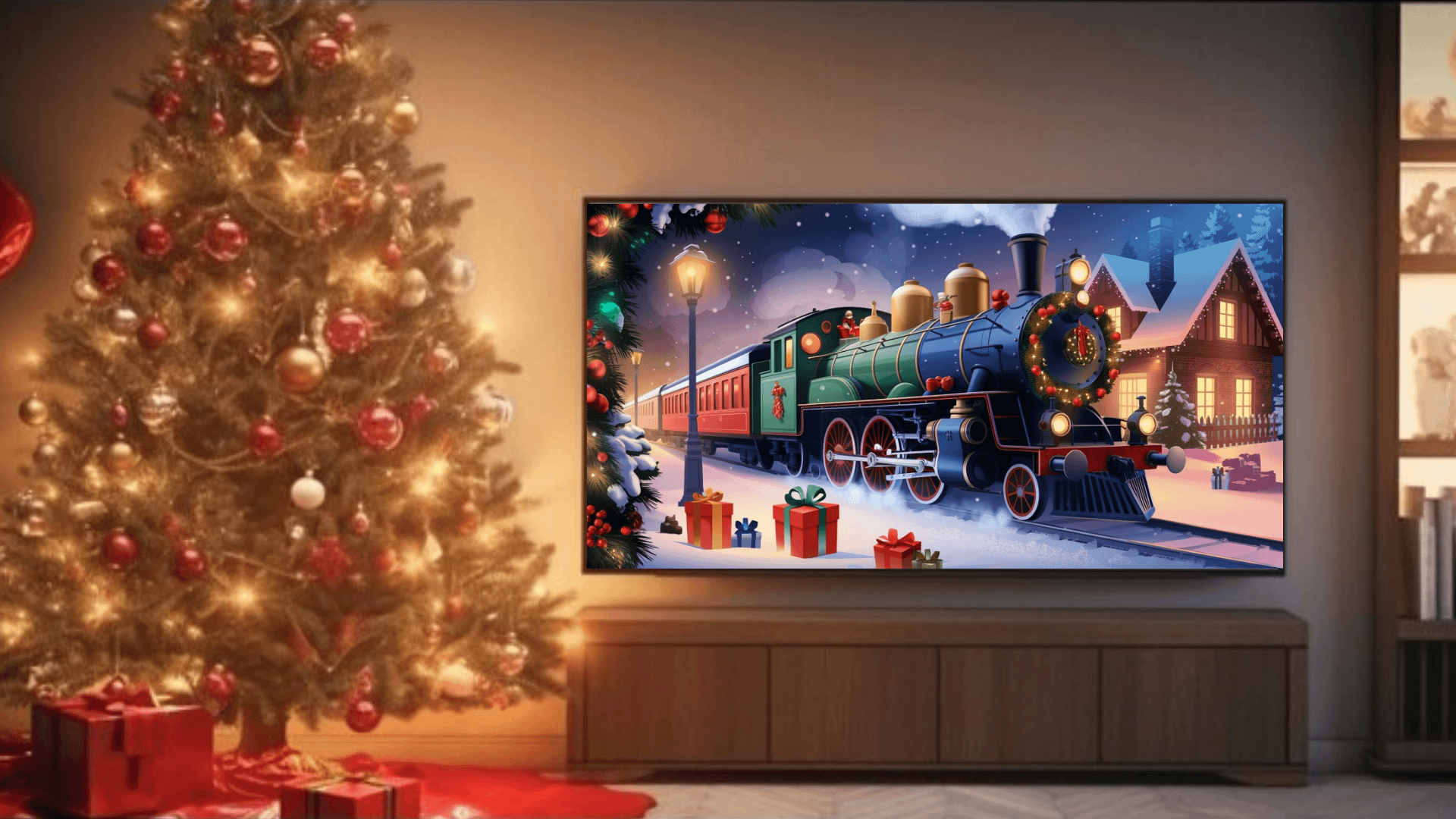 Mesmerizing Christmas Train A Nostalgic Winter Journey - Frame TV III product image (3)