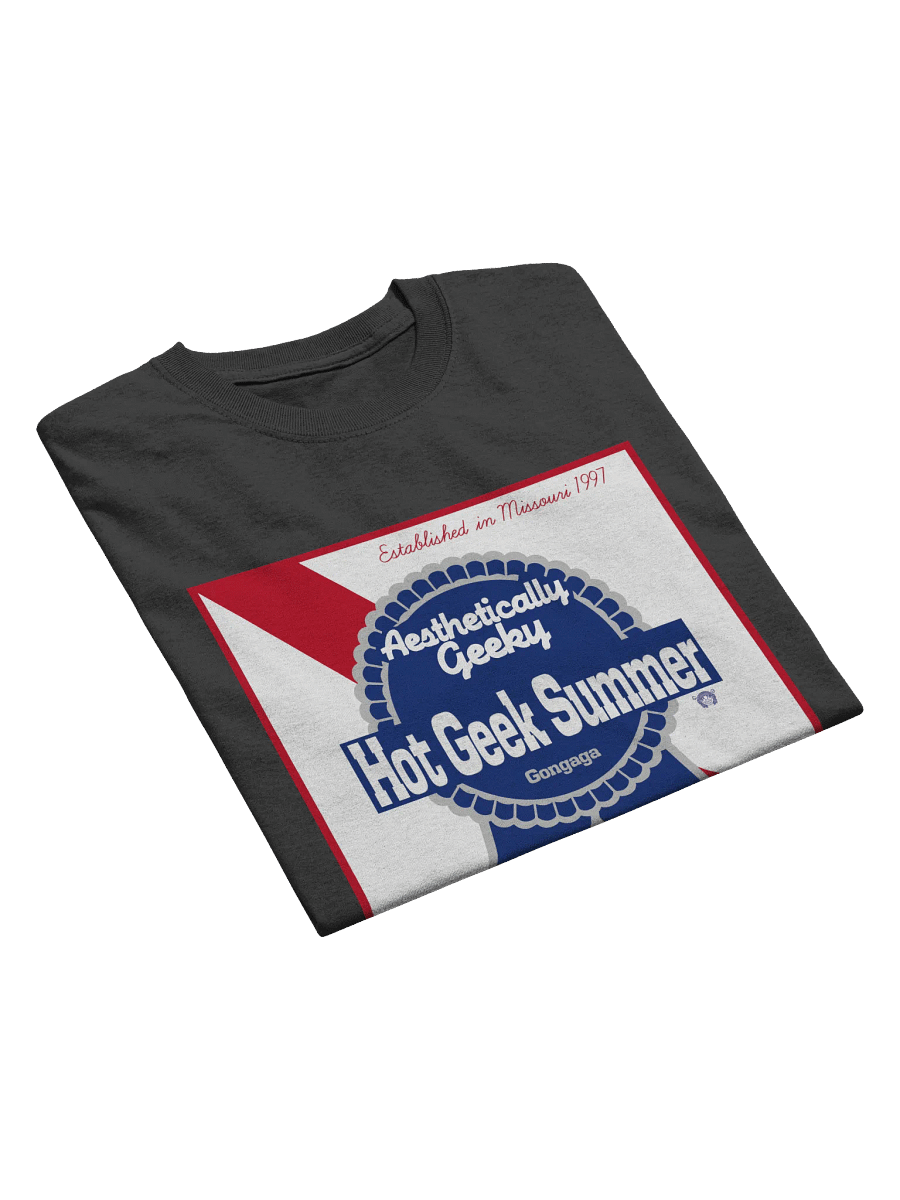 Aesthetically Geeky Hot Geek Summer Pabst Blue Ribbon Parody T-Shirt product image (18)