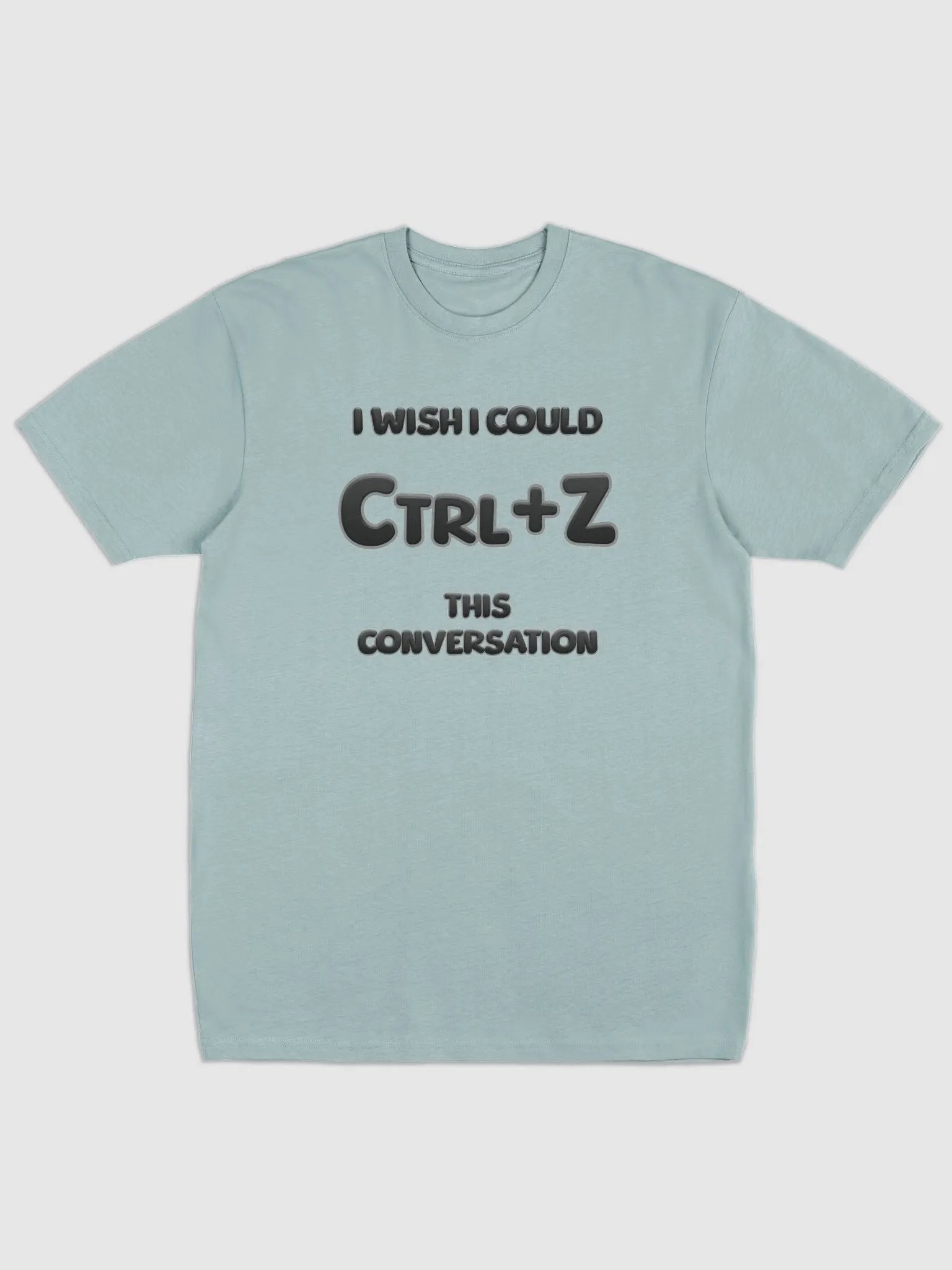【Ctrl+Z】Black Text Men's Premium Heavyweight Tee product image (1)