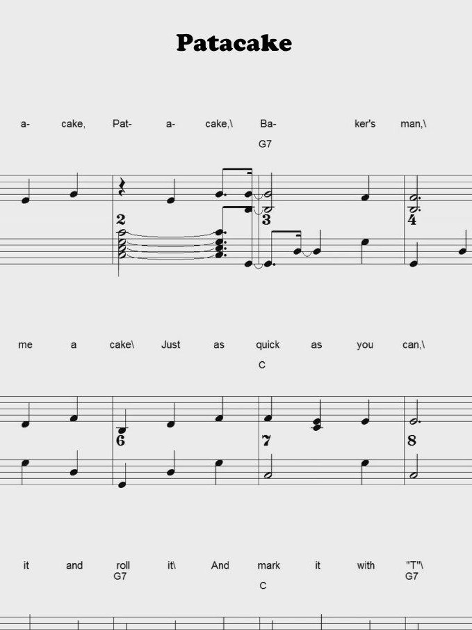 Patacake - CS - Piano sheet music product image (1)