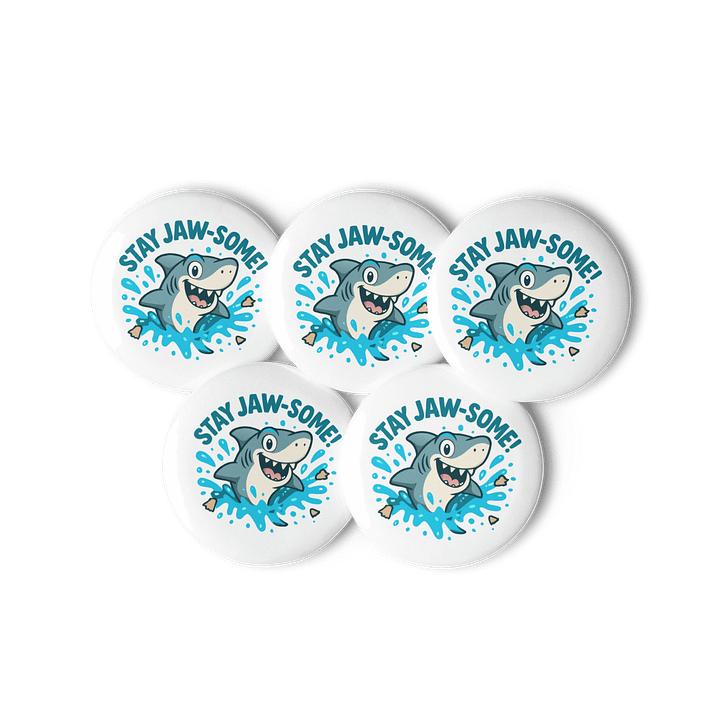 Jaw-some Shark Pin Button Set product image (3)