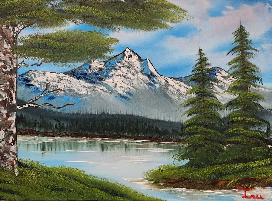 The Mountain View (Original) 18x24 Canvas product image (1)