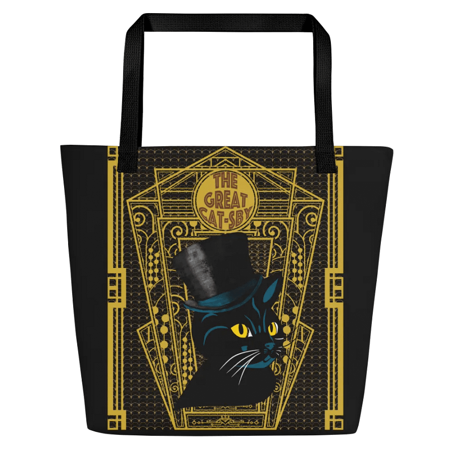 The Great Cat-sby Hand-drawn Art Deco Gold Bag product image (3)