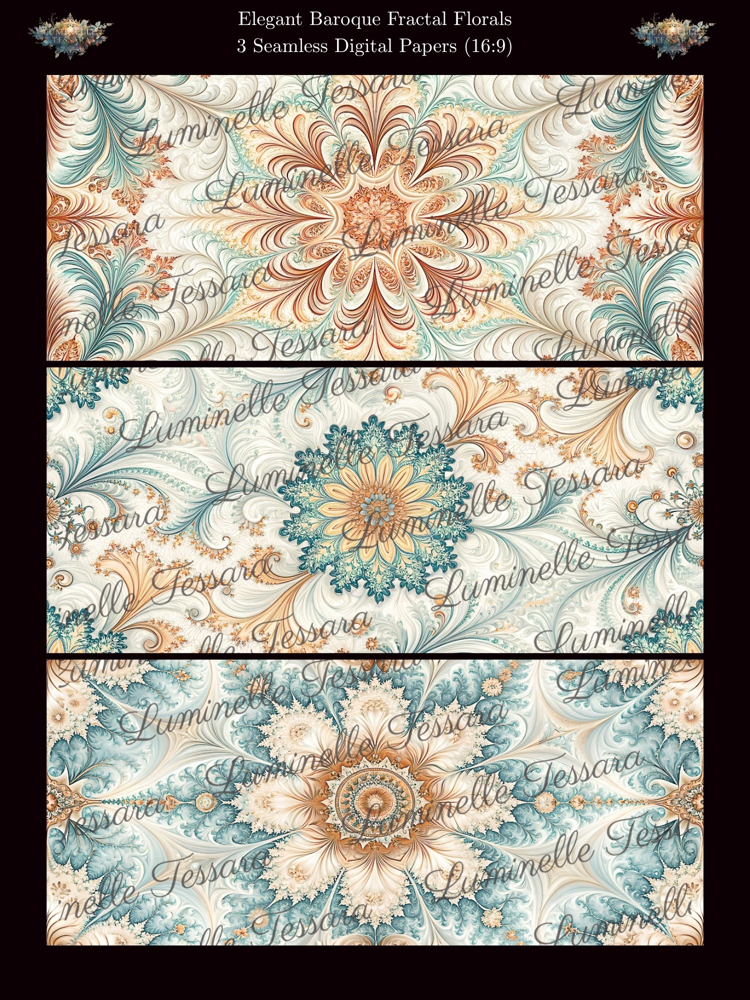 Elegant Baroque Fractal Florals Bundle product image (1)