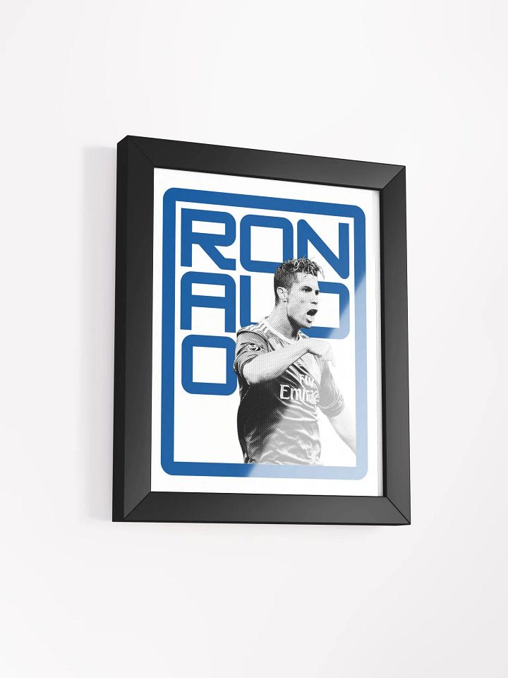 Cristiano Ronaldo BW Real Madrid Name Art Framed Print product image (1)