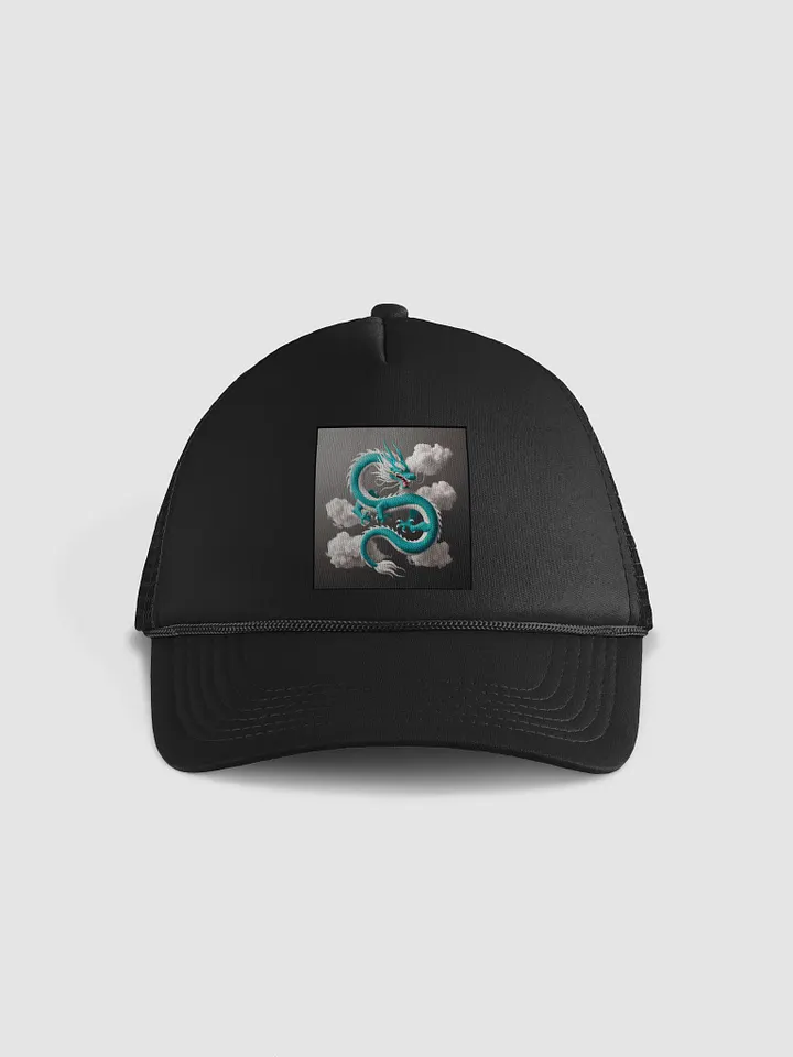 "Majestic Power: The Turquoise Chinese Dragon Cap" product image (1)