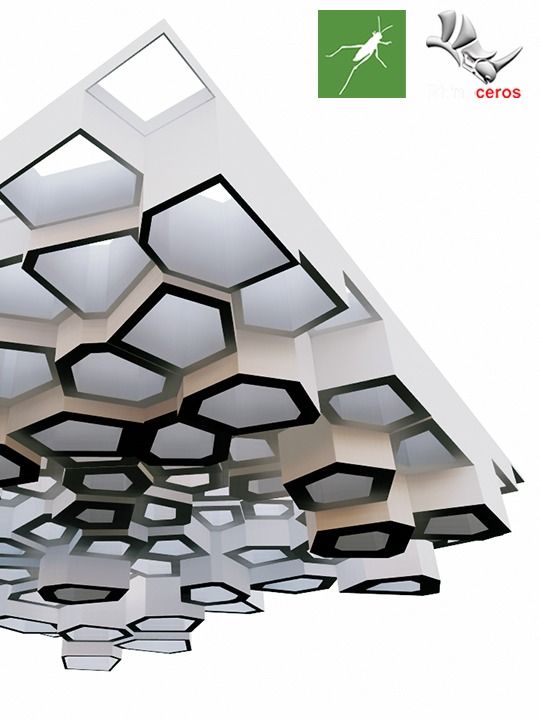 Voronoi 3d Parametric Celling Design Grasshopper Rhino Files Download product image (1)