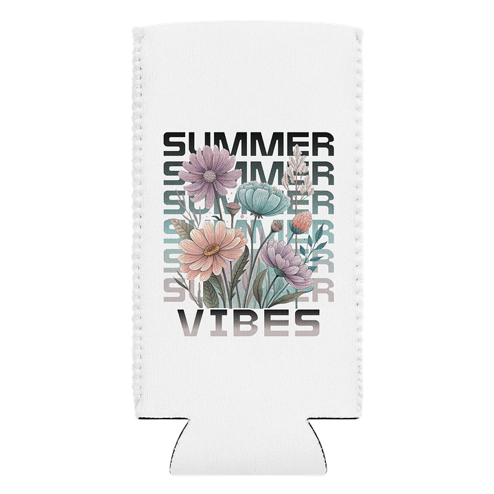 Summer Vibes Boho Flowers Blooms Can Cooler product image (1)