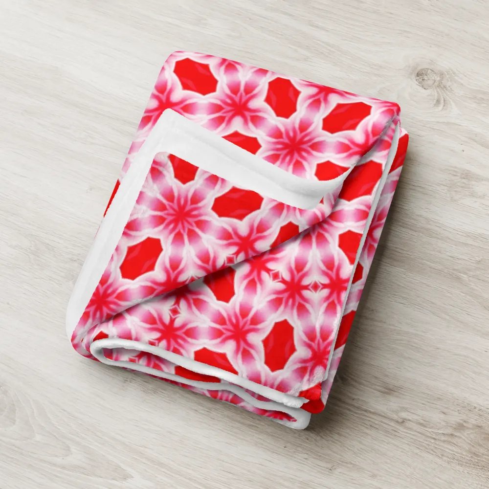 Red & White Snowflake Throw Blanket product image (8)
