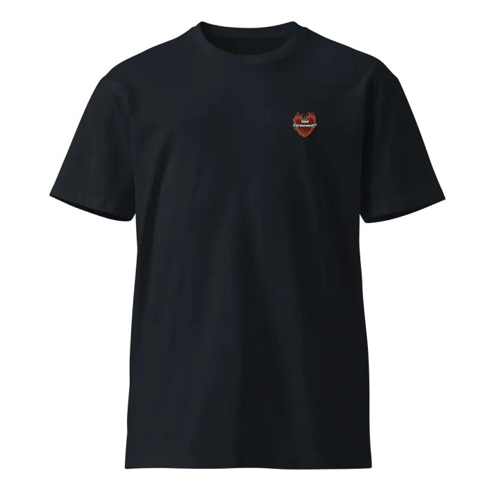 Flaming Heart - Got Firewood? | Embroidered Tee product image (9)