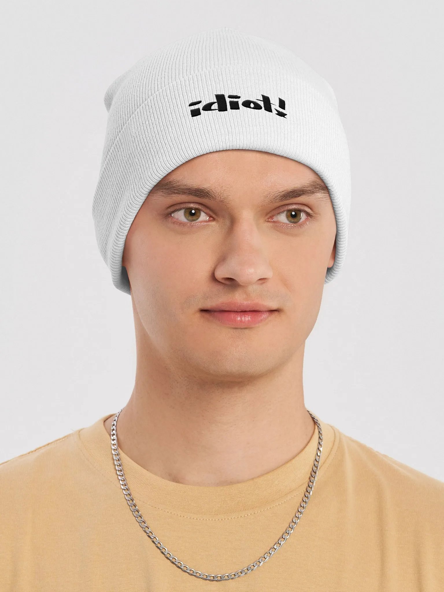Idiot! Bold Beanie (light mode) product image (5)