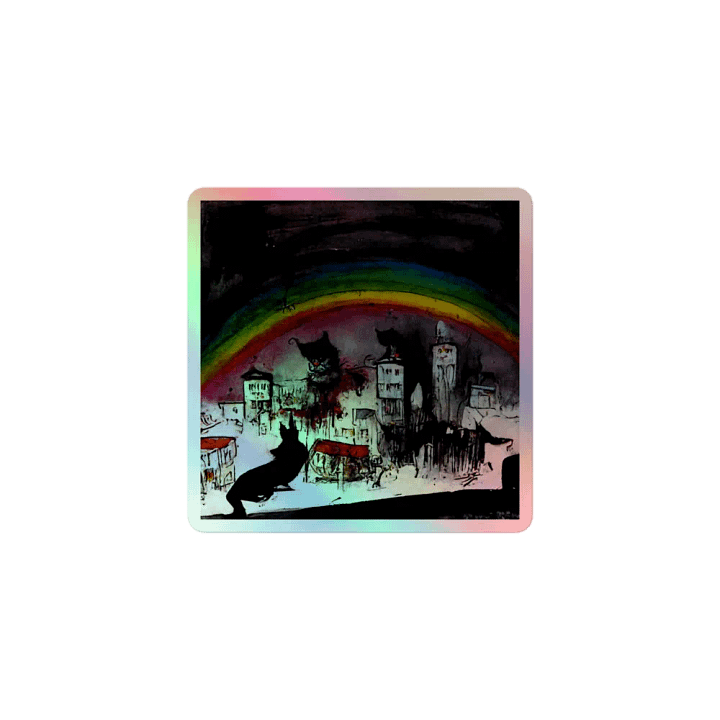 Dreamy City Cats Holographic Sticker Sheet product image (1)