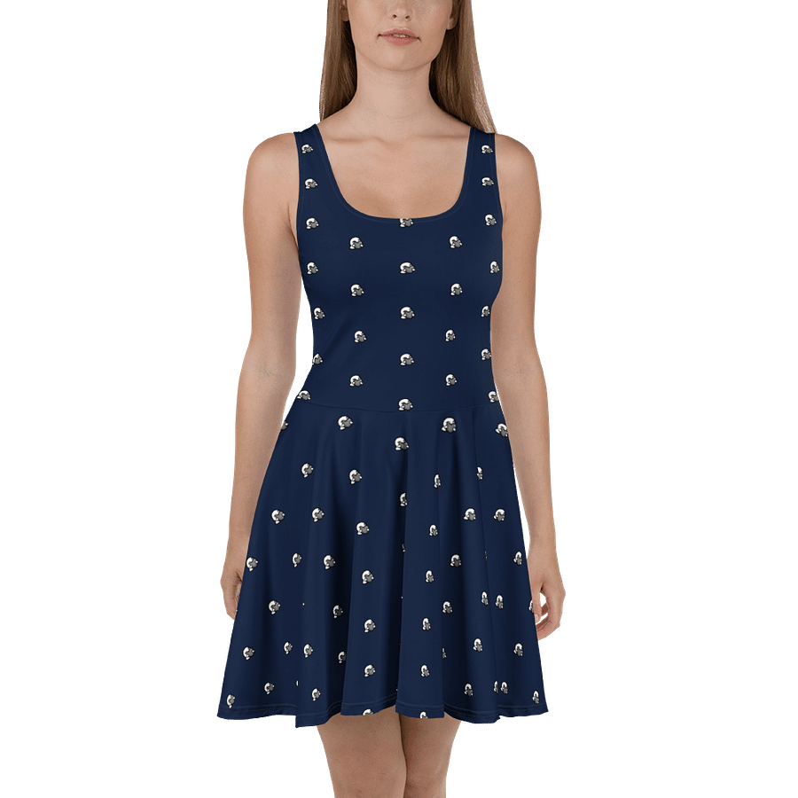 Blue Polka Dot Skater Dress product image (3)