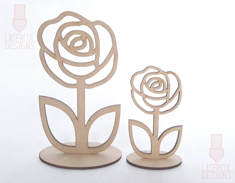Flowers - Set 1 - (Two Sizes, Five Styles) - Laser Cut Files product image (7)