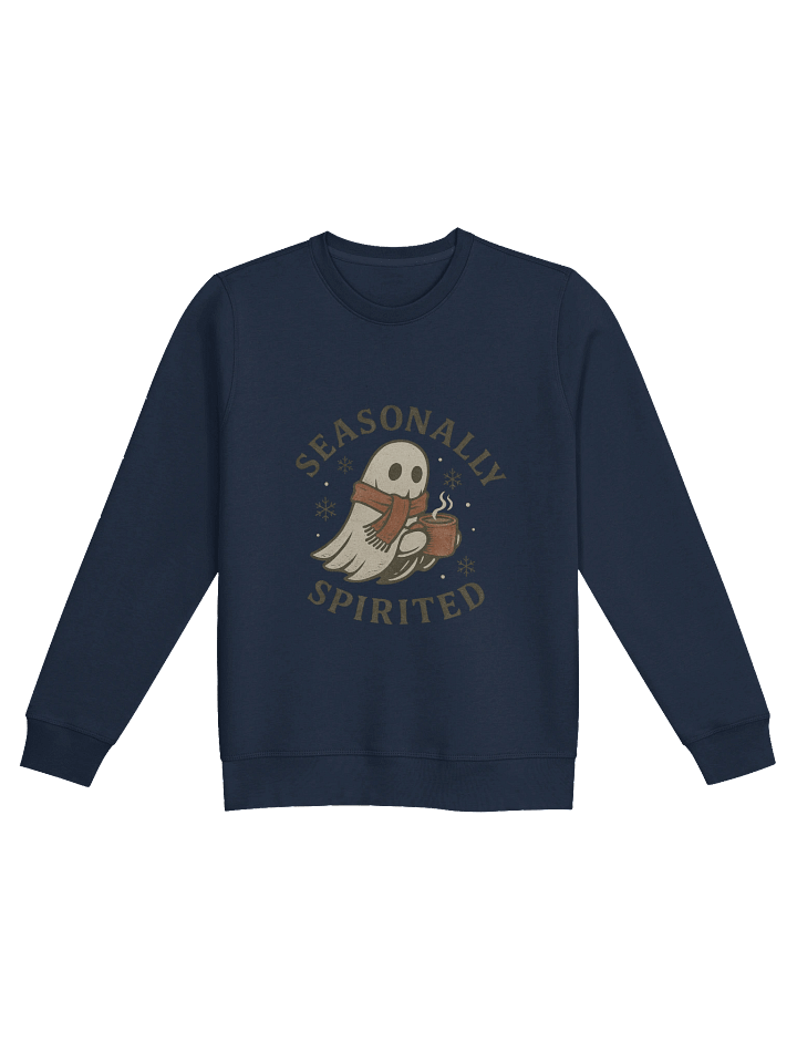 Seasonally Spirited – Cozy Holiday Ghost Sweatshirt product image (2)
