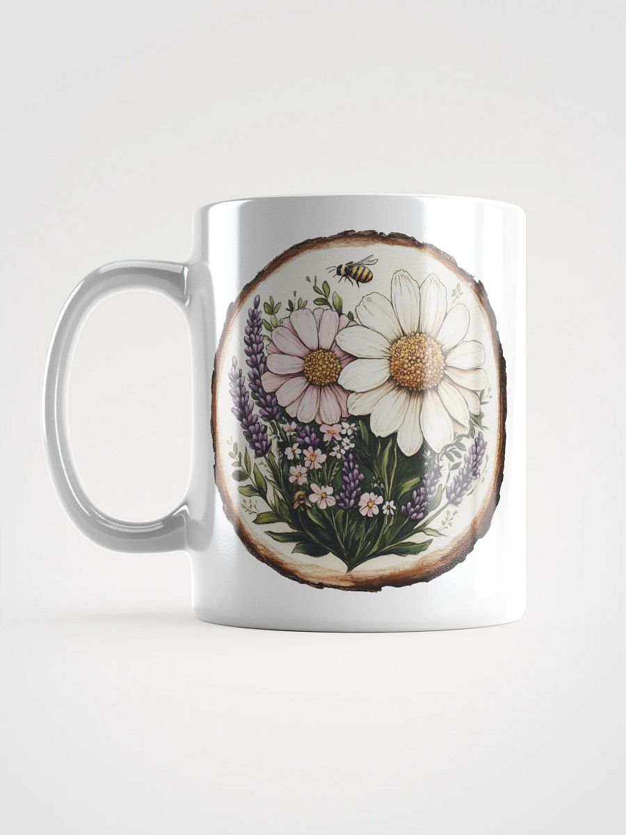 Lavender Wildflower Round Wood Art Ceramic Mug product image (6)