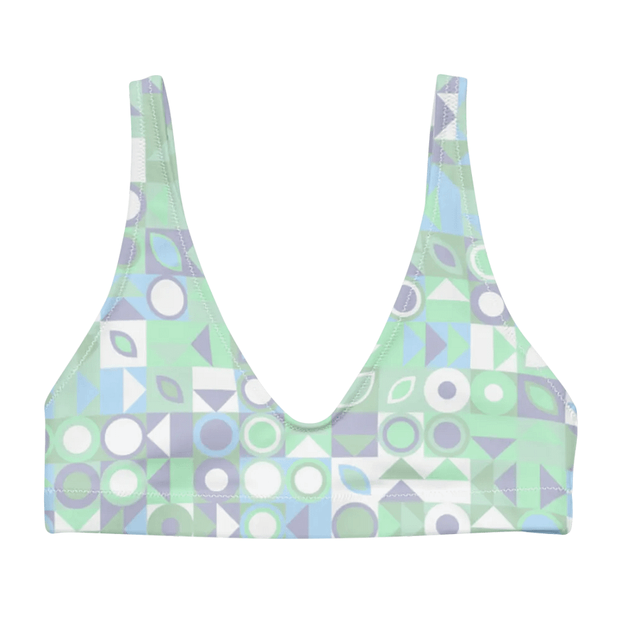 Colorful Vector Patterns Design Padded Bikini Top - v15 product image (6)