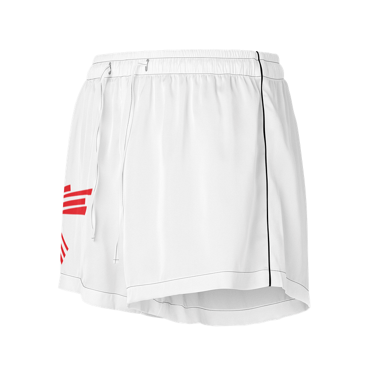 Red On White (All-Over Print) Women's Pajama Shorts product image (1)