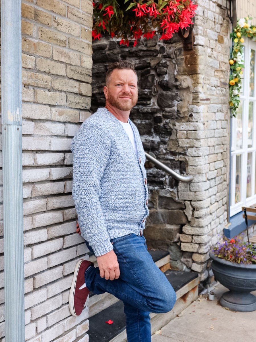 Men's Cobblestone Cardigan Crochet Pattern product image (4)