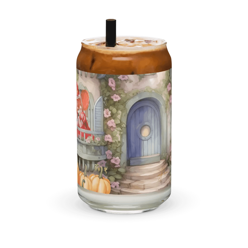 Four Seasons of Love: Autumn Serenade Can-Shaped Glass | Fall Romance Drinkware product image (12)