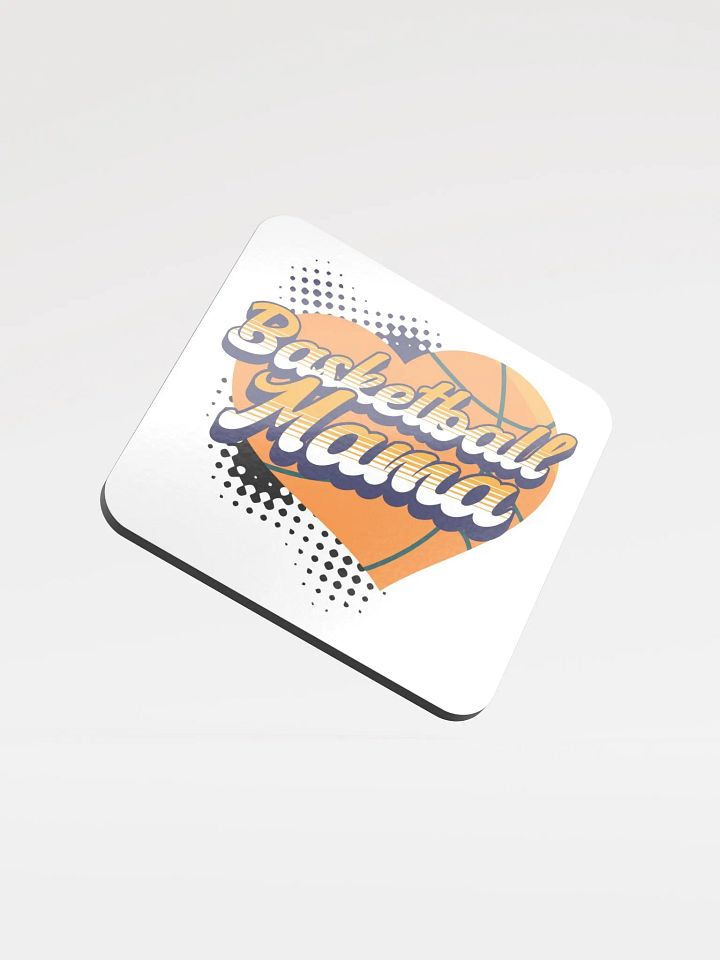 Mama Heart Basketball Cork Coaster product image (1)