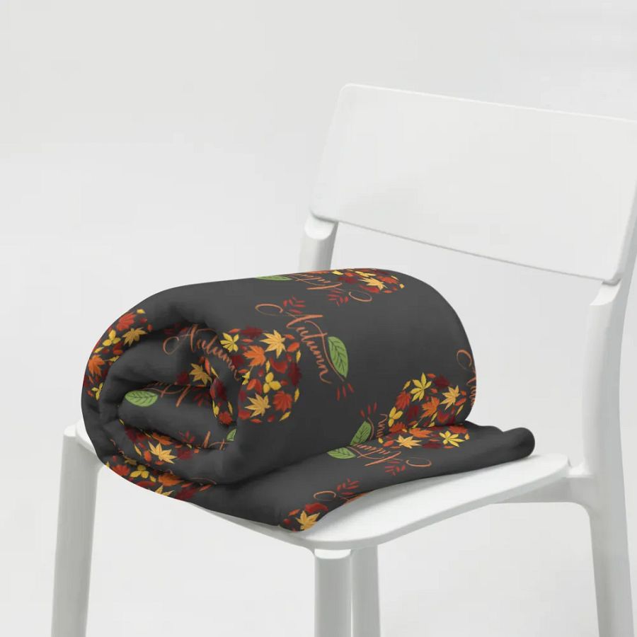 Autumn Leaf Heart Throw Blanket product image (19)