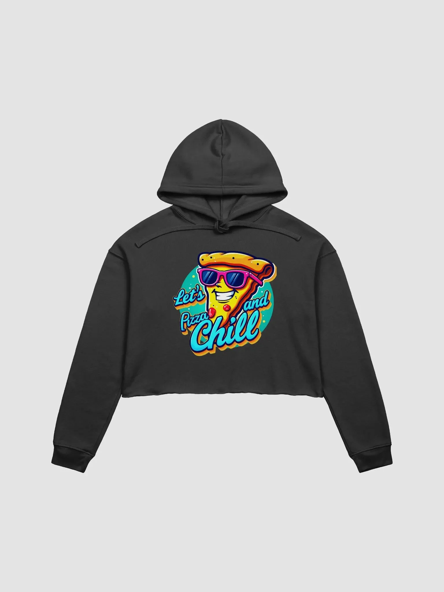 Pizza and Chill Vibes Cropped Hoodie Bella+Canvas (Women's) product image (3)