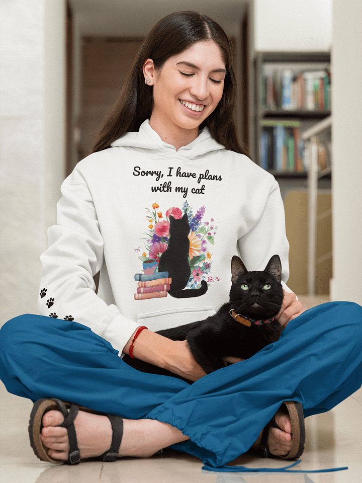 Sorry I Have Plans with My Cat Hoodie product image (1)