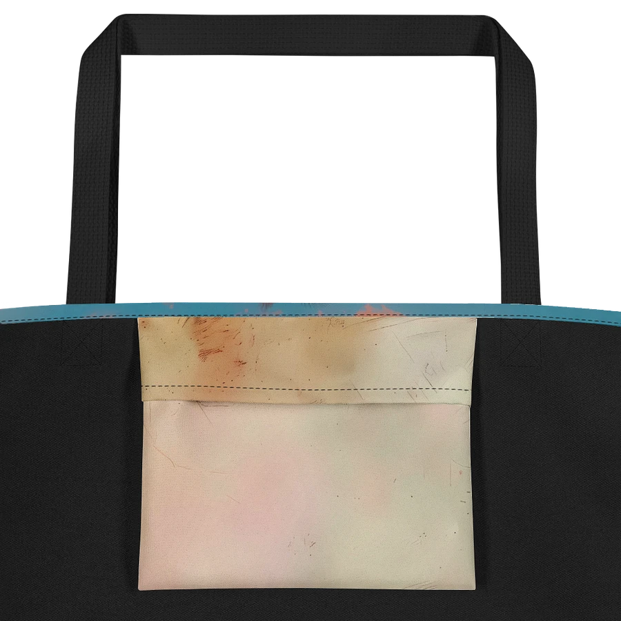 Tote Bag: Sunset at Beach Palm Trees Island Ocean Waves Design product image (2)