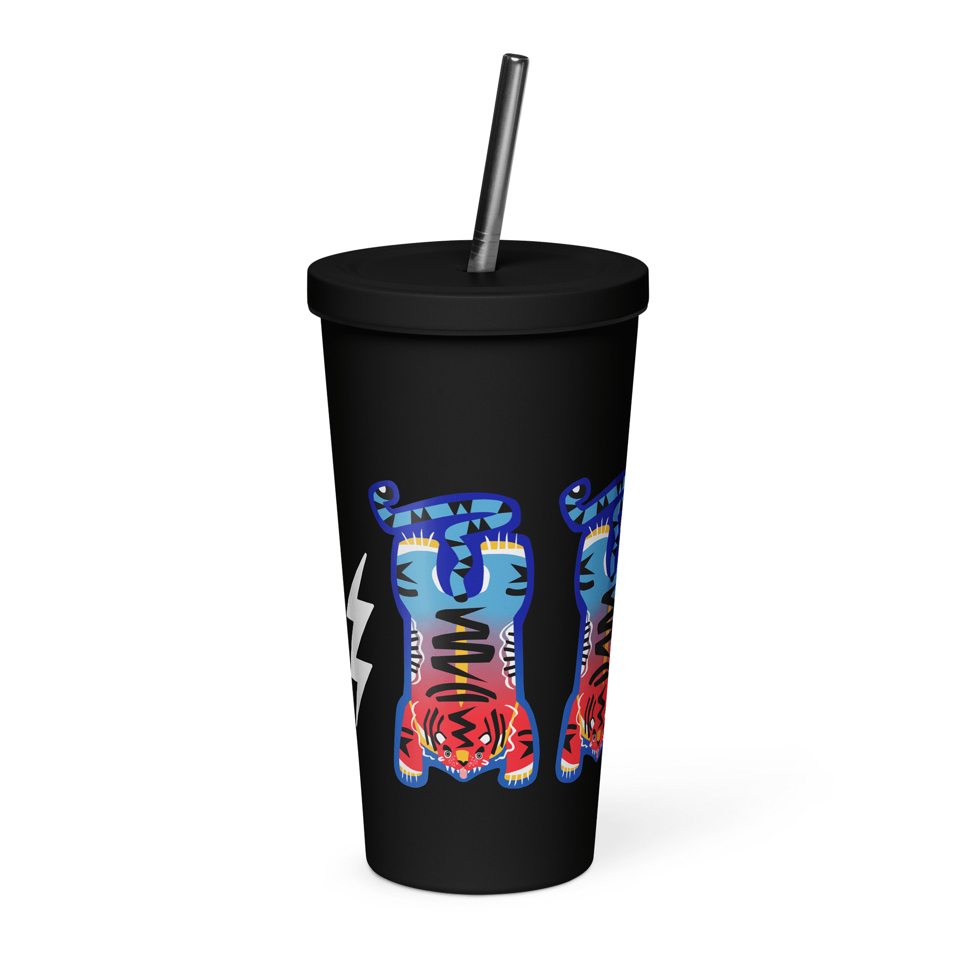 Blue and Red Tiger - Tumbler in Black product image (6)