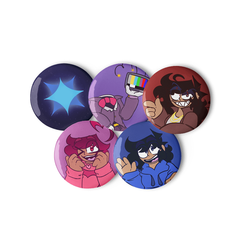 The Gang Pin Button set