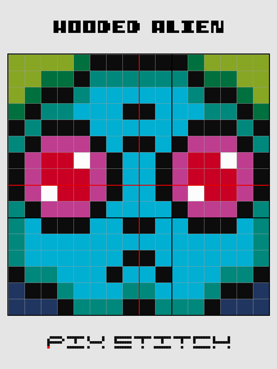 Hooded Alien Pixel Art product image (2)