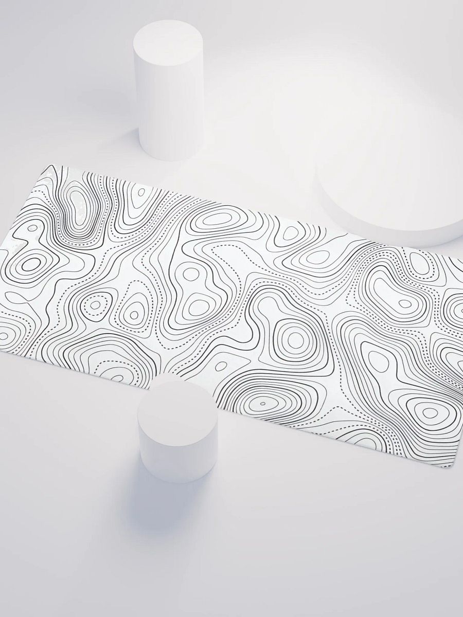 Gaming mouse pad stripes white product image (3)