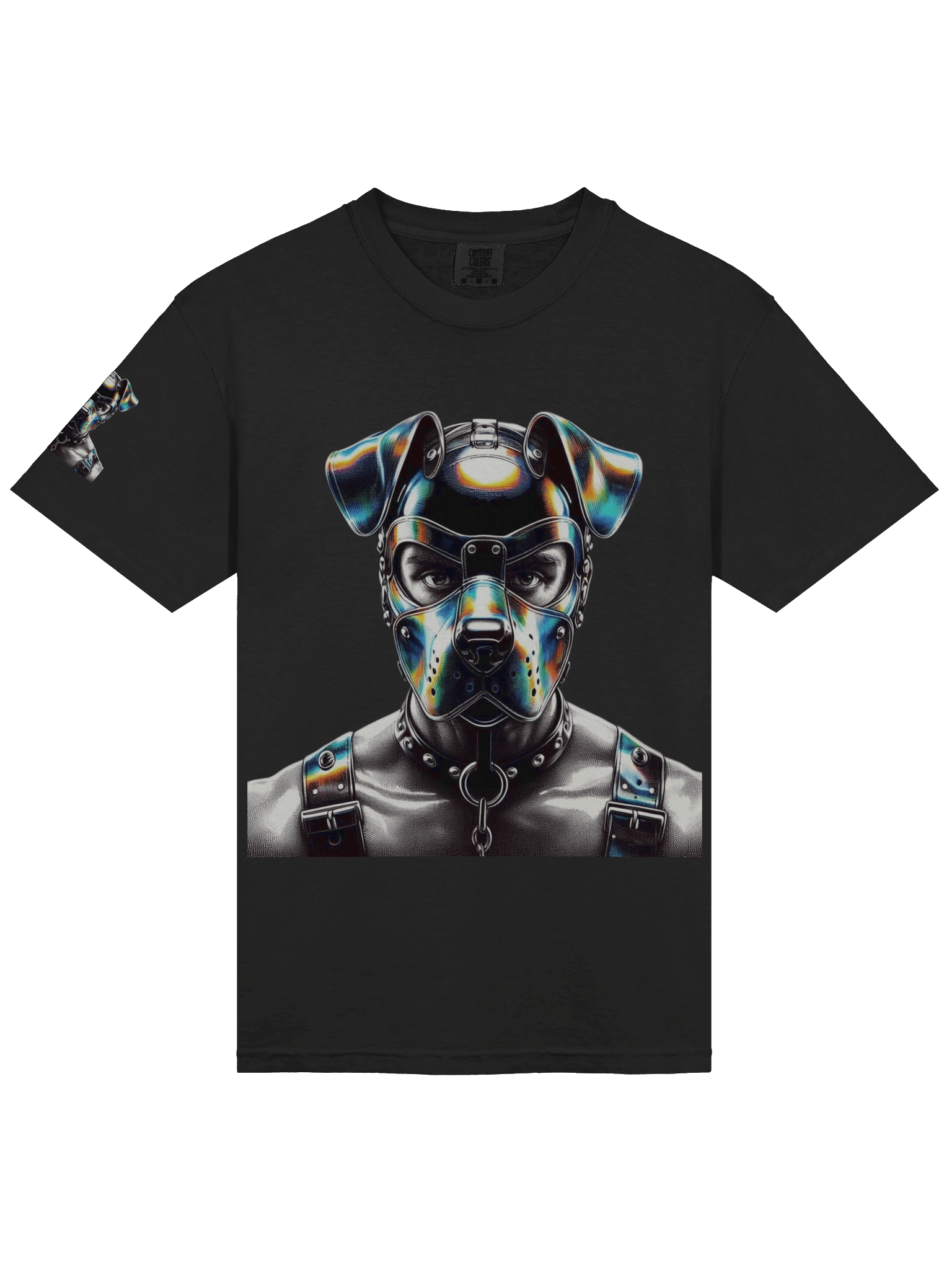 Limited Time Offer Lucky DIP bonus! Pup Play - CyberPop Pup Gay Leather Bar NYC Pride Graphic Design T-Shirt product image (20)