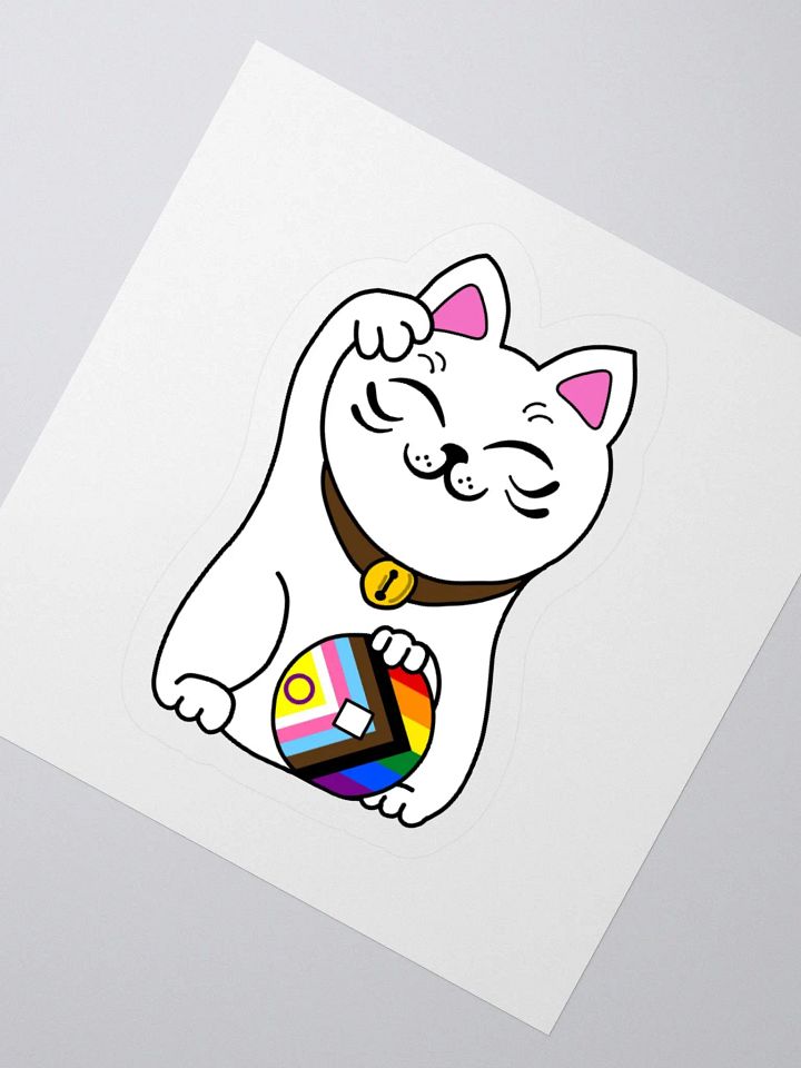 Maneki neko progressive pride sticker product image (4)