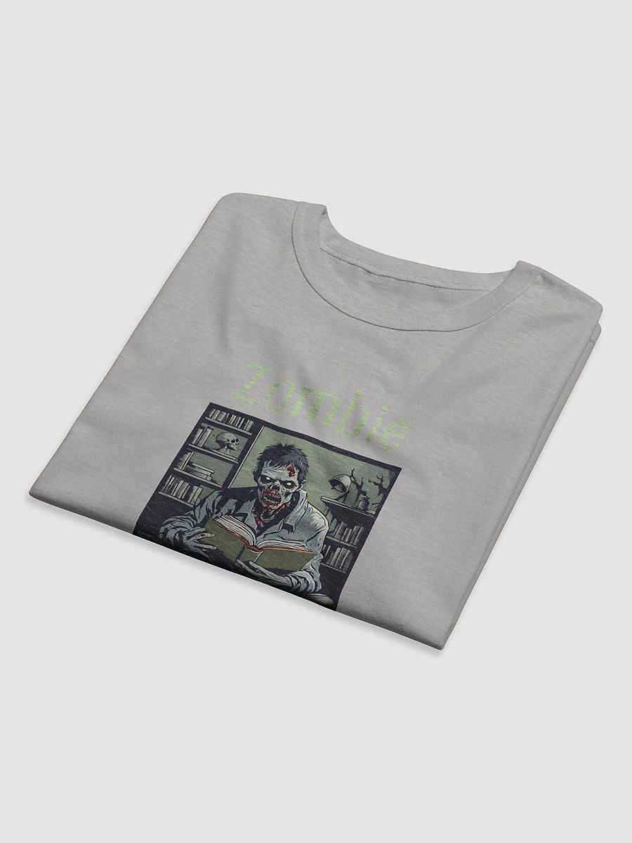 Zombie Book Lover Man Relaxed Grey T-shirt product image (6)