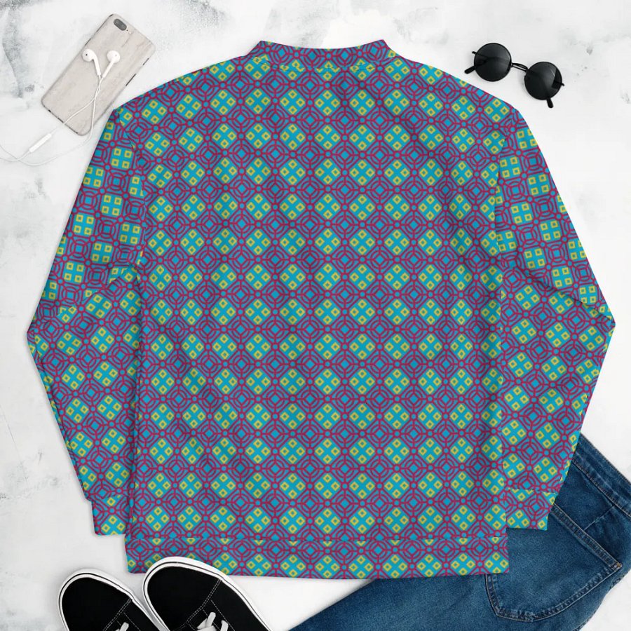 Multi Colored Batik Pattern Bomber Jacket product image (9)