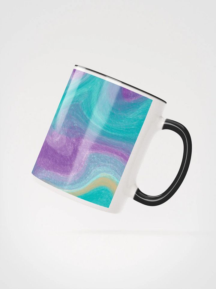 Pretty Purple and Teal Marble Fluid Art product image (2)
