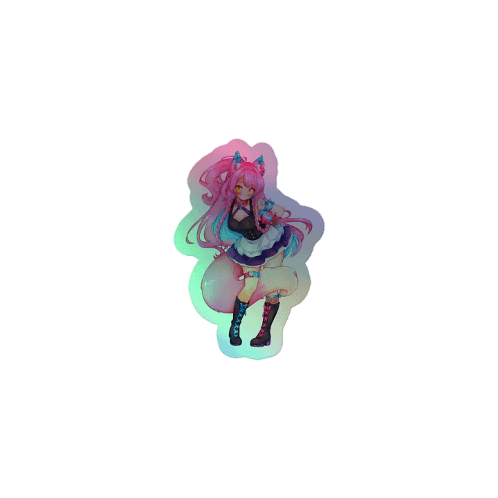 Sweet Fox Maid Holographic Sticker product image (1)