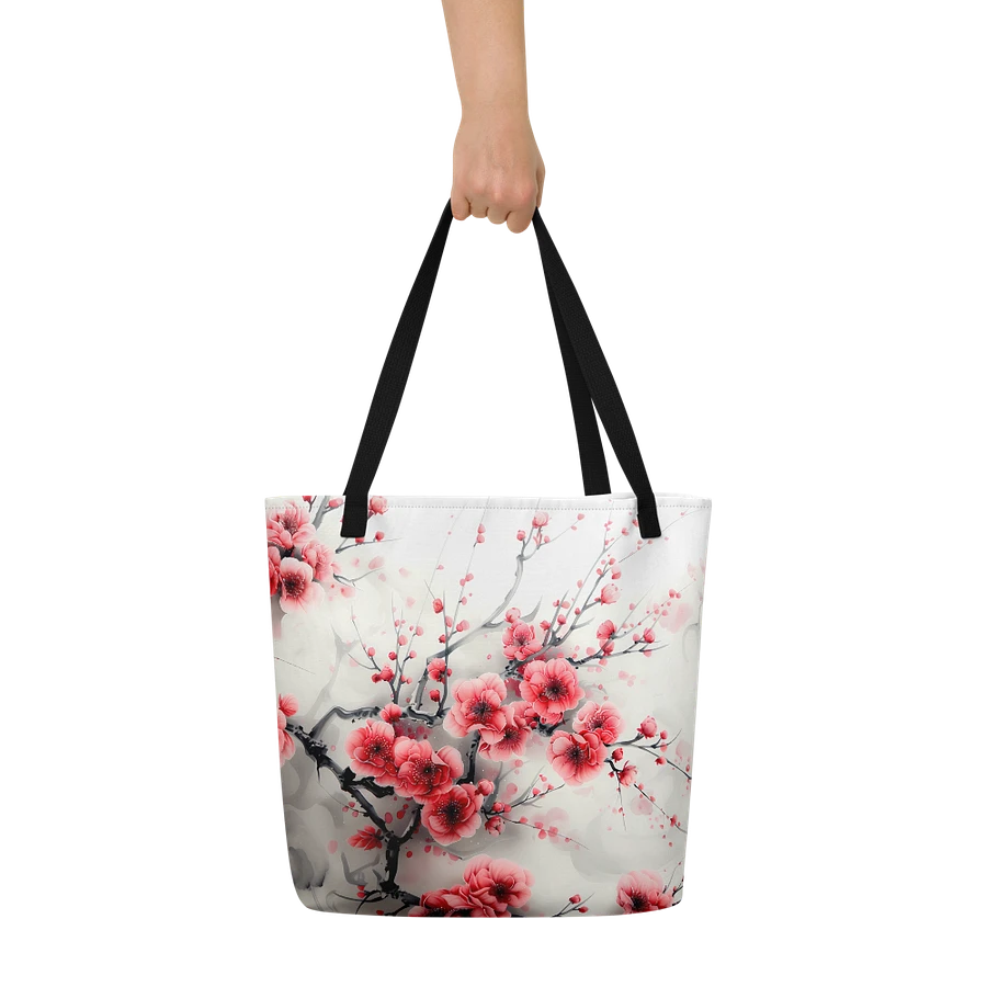 Tote Bag: Cherry Blossoms in Bloom Spring Vibes Japanese Art Style Design product image (6)